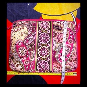 Authentic Vera Bradley laptop sleeve/zippered case